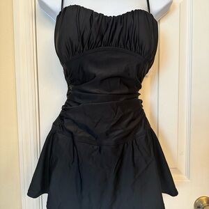 Tropical Escape Black One-Piece Swimsuit